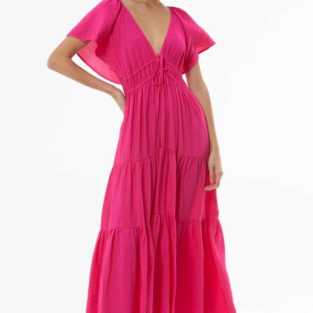 Elegant Pink Maxi Dress